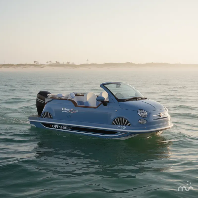 Slide: The Image of Car Off-Shore Fiat 500 Classic 2025 - 0
