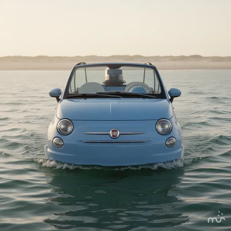 Slide: The Image of Car Off-Shore Fiat 500 Classic 2025 - 1