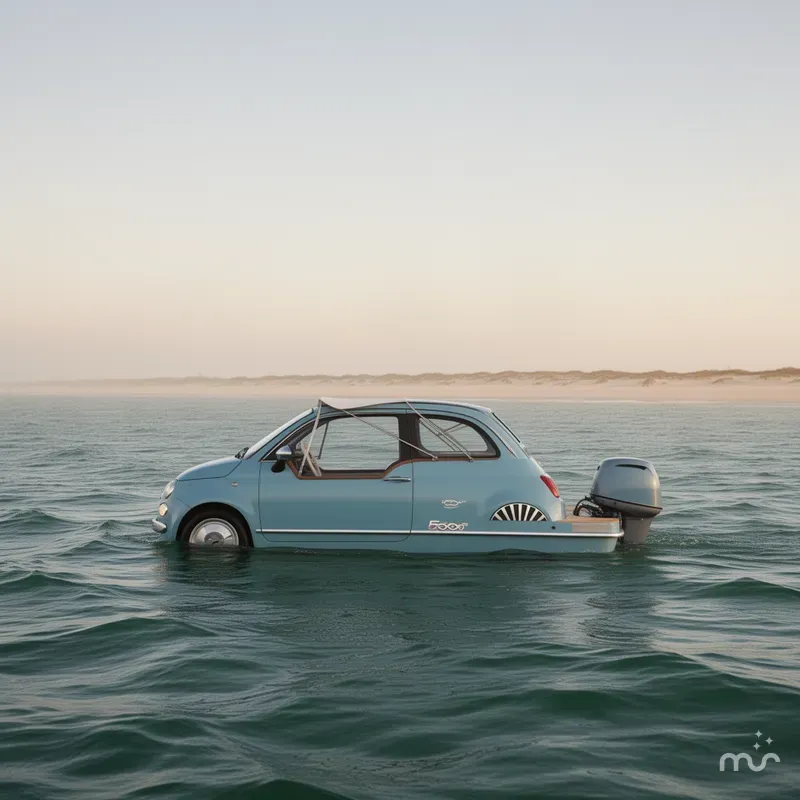 Slide: The Image of Car Off-Shore Fiat 500 Classic 2025 - 2