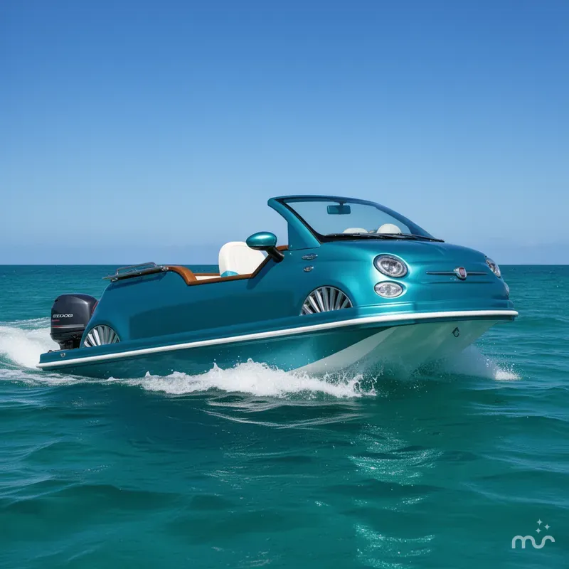Slide: The Image of Car Off-Shore Fiat 500 Classic 2025 - 0