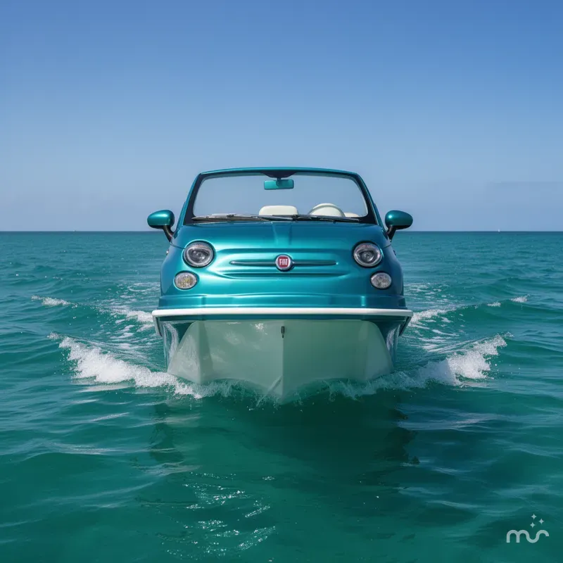 Slide: The Image of Car Off-Shore Fiat 500 Classic 2025 - 1