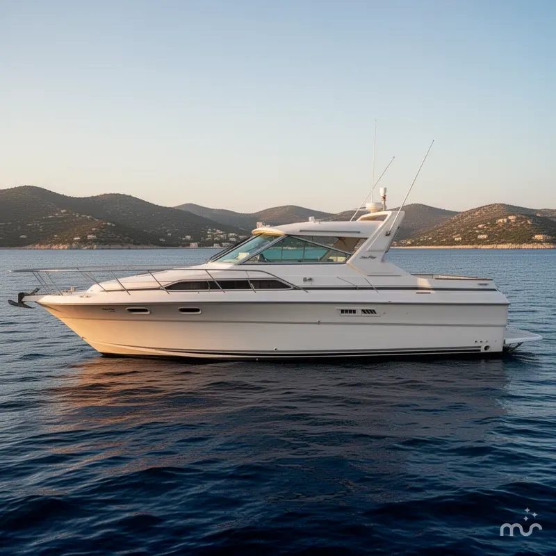 Slide: The Image of Sea Ray 340 Express Cruiser 1986 - 2