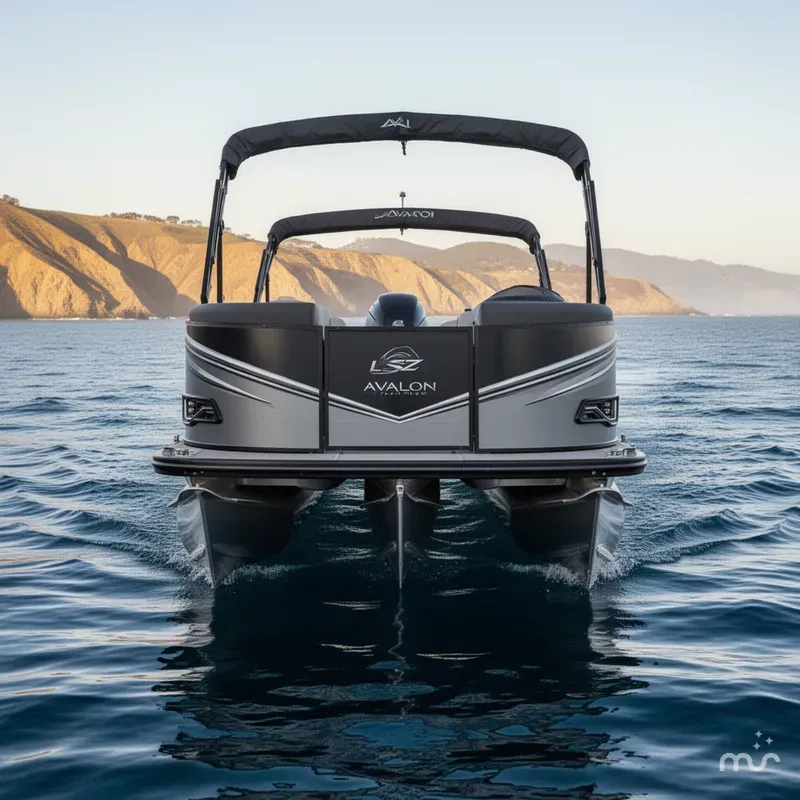 Slide: The Image of Avalon 23' LSZ Platinum Versatile Rear Lounge w/ 200HP Mercury! 2025 - 2