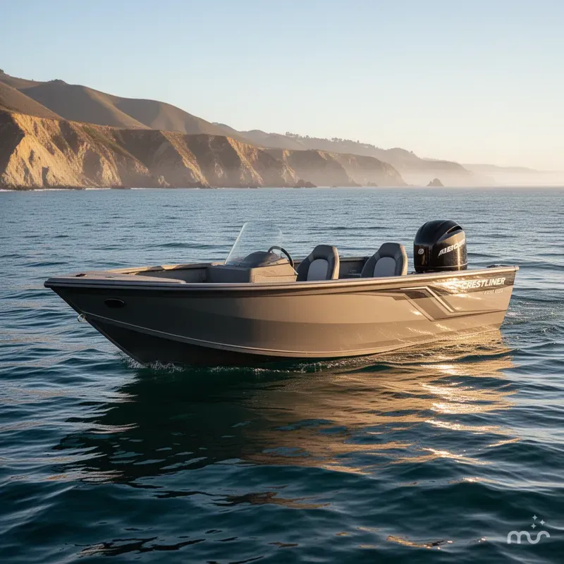 Slide: The Image of Crestliner Hawk 1650 SC JS w/ 90HP Mercury! 2025 - 3