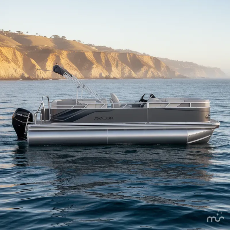 Slide: The Image of Avalon Tri-toon 21' Venture Quad Lounger w/ 150HP Mercury! 2025 - 0
