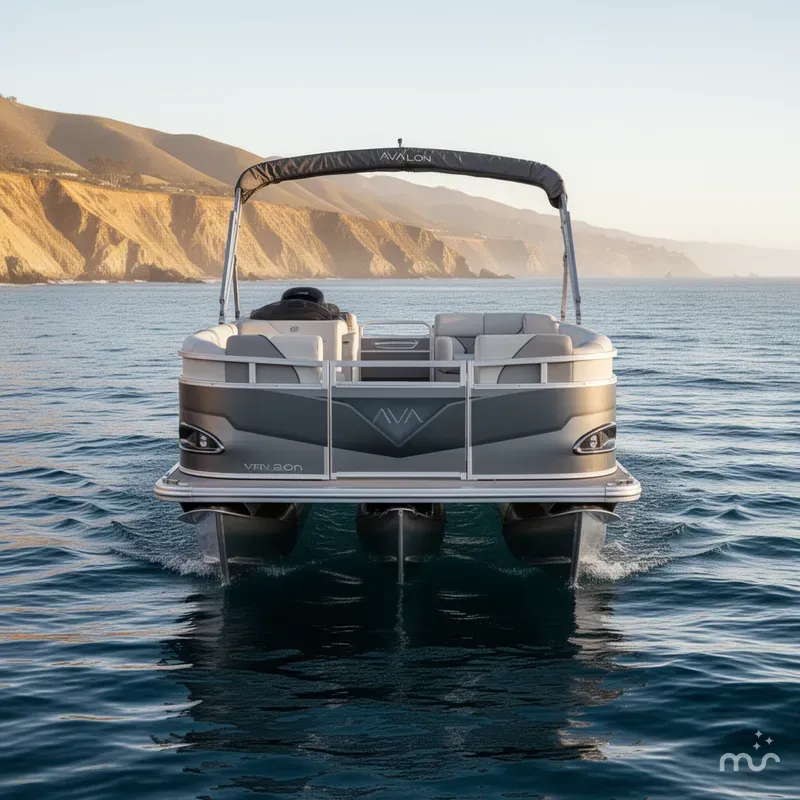 Slide: The Image of Avalon Tri-toon 21' Venture Quad Lounger w/ 150HP Mercury! 2025 - 1