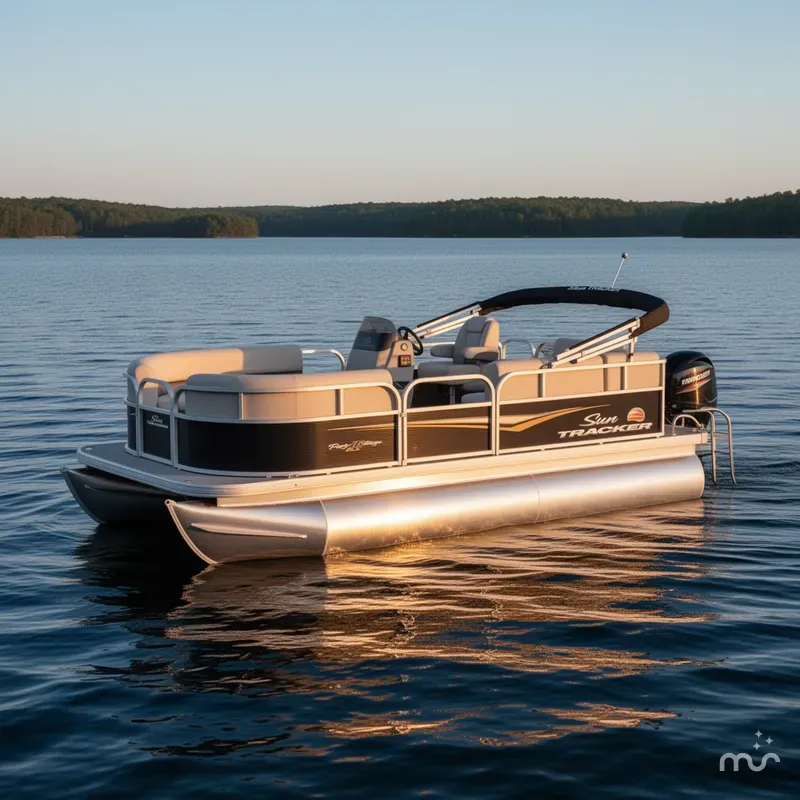 Slide: The Image of Sun Tracker Party Barge 16 DLX 2025 - 2