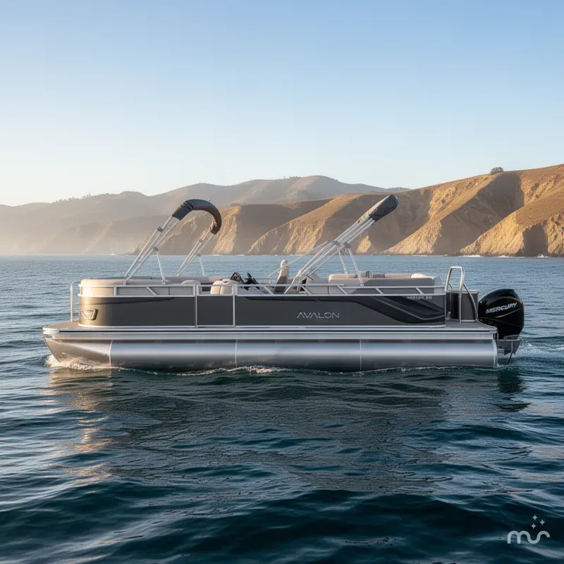 Slide: The Image of Avalon Venture 85 Quad lounge w/ 150HP Mercury! 2025 - 0