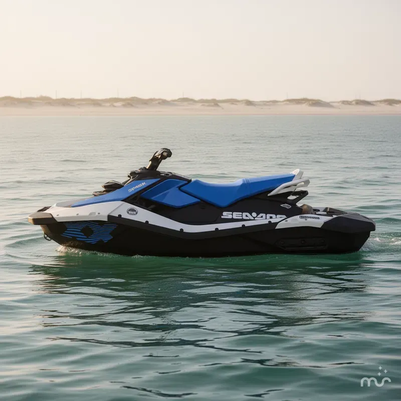 Slide: The Image of Sea-Doo PWC SPARK TRIXX 90 AUD WH 3UP IBR 25 2025 - 2