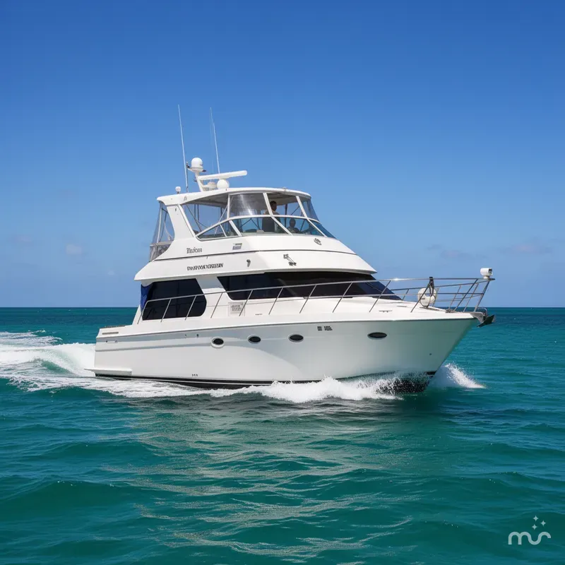 Slide: The Image of Carver Yachts 450 Voyager Pilothouse 1999 - 0