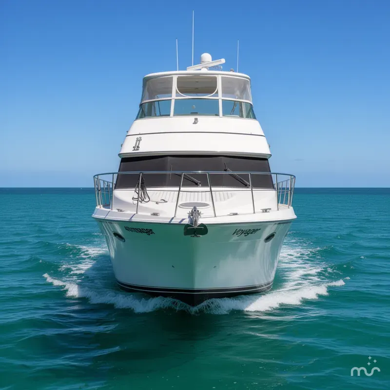 Slide: The Image of Carver Yachts 450 Voyager Pilothouse 1999 - 1