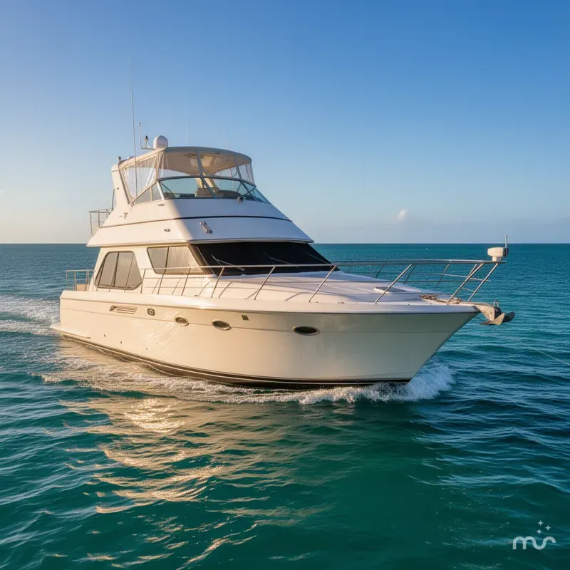Slide: The Image of Carver Yachts 450 Voyager Pilothouse 1999 - 2