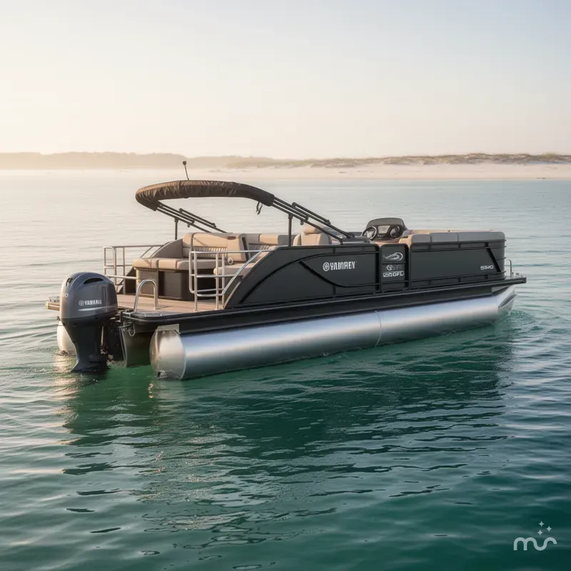 Slide: The Image of Godfrey Sweetwater 2486 SFL Tritoon - 250 HP Yamaha SHO 2025 - 1
