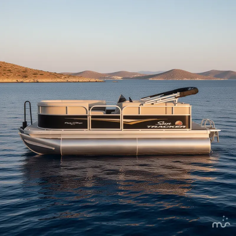 Slide: The Image of Sun Tracker Party Barge 16 DLX 2025 - 2