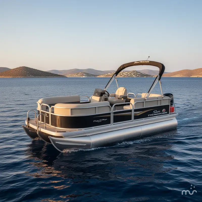 Slide: The Image of Sun Tracker Party Barge 16 DLX 2025 - 4