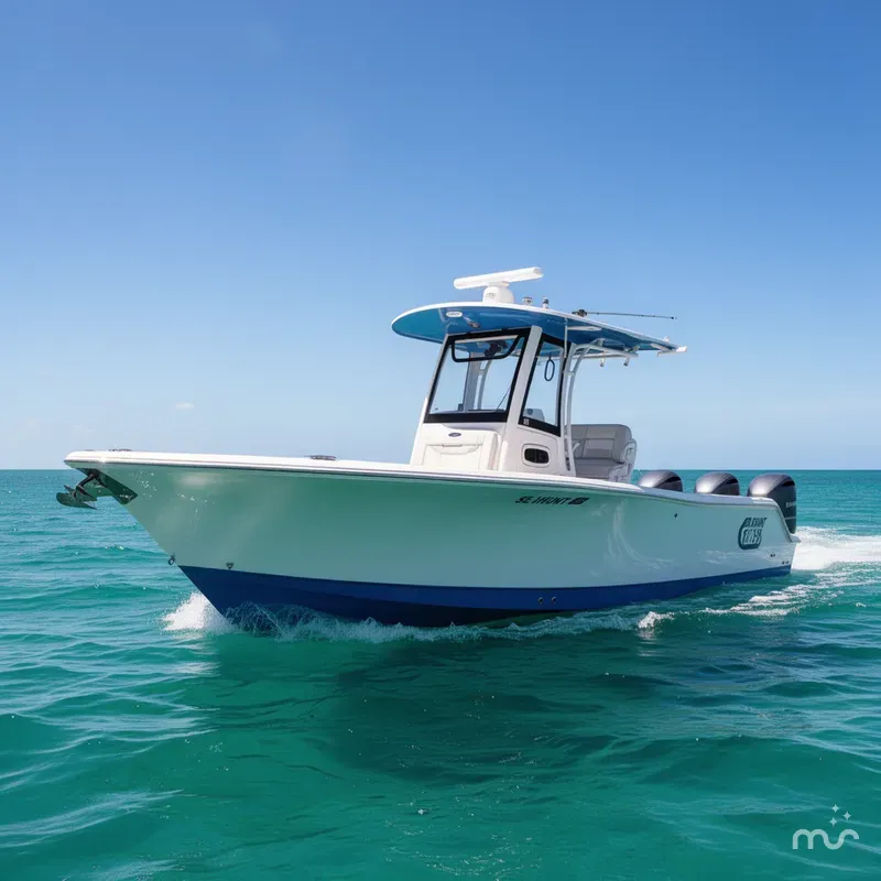 Slide: The Image of Sea Hunt Gamefish 27 with Coffin Box 2021 - 2