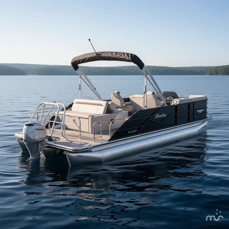 Slide: The Image of Bentley Pontoons Legacy 223 Swingback Tritoon & Honda 4-Stroke EFI 2025 - 0