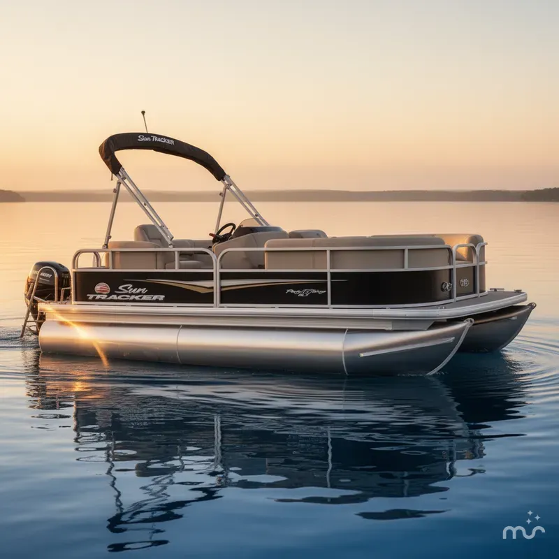Slide: The Image of Sun Tracker Party Barge 16 DLX 2025 - 0