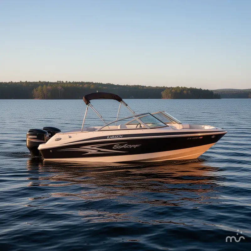 Slide: The Image of Larson Escape 234 Deck Boat 2001 - 1