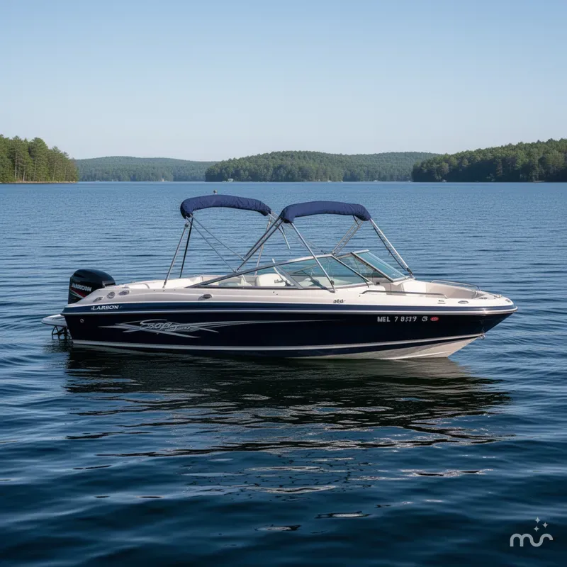 Slide: The Image of Larson Escape 234 Deck Boat 2001 - 2