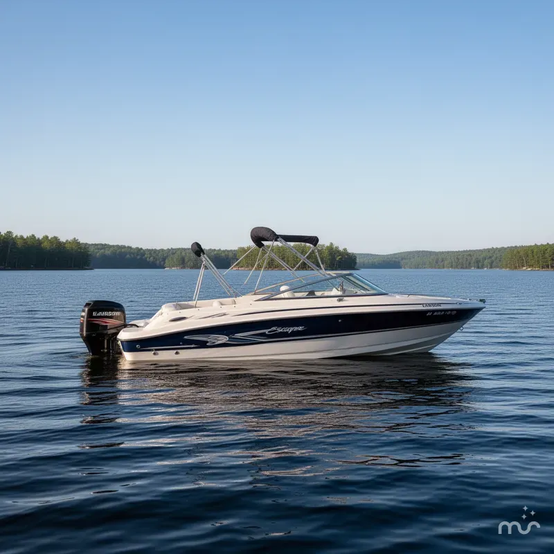 Slide: The Image of Larson Escape 234 Deck Boat 2001 - 2