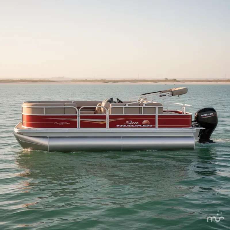 Slide: The Image of Sun Tracker Party Barge 18 DLX 2025 - 0