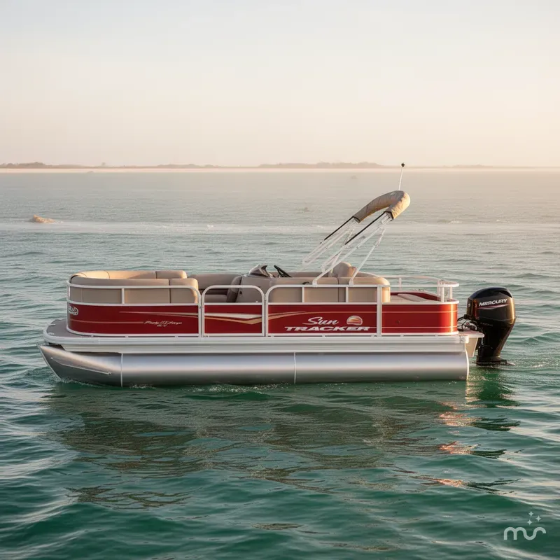 Slide: The Image of Sun Tracker Party Barge 18 DLX 2025 - 1