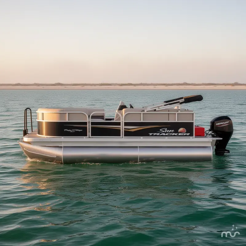 Slide: The Image of Sun Tracker Party Barge 16 DLX 2025 - 0