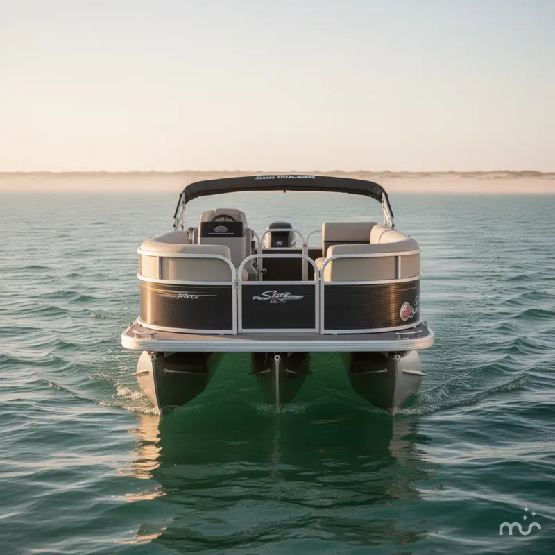 Slide: The Image of Sun Tracker Party Barge 16 DLX 2025 - 1