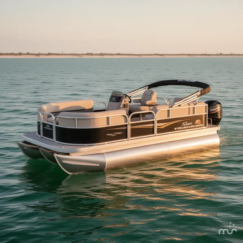 Slide: The Image of Sun Tracker Party Barge 16 DLX 2025 - 2