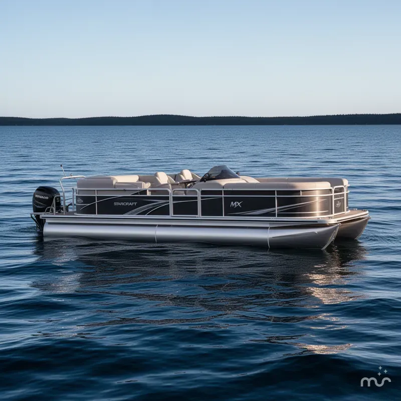 Slide: The Image of Starcraft MX 25 Q DC Tritoon W/Trailer AND 300 VERADO DTS 2022 - 0