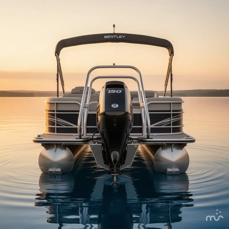 Slide: The Image of Bentley Pontoons 223 Legacy Swingback / Suzuki 150 hp 2025 - 2