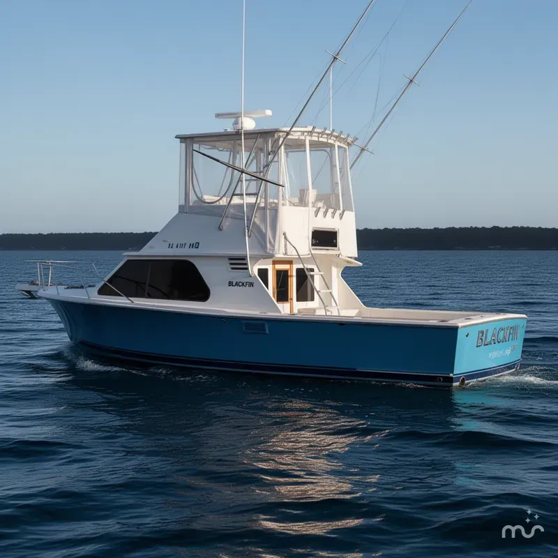 Slide: The Image of Blackfin 32 Flybridge 1987 - 1