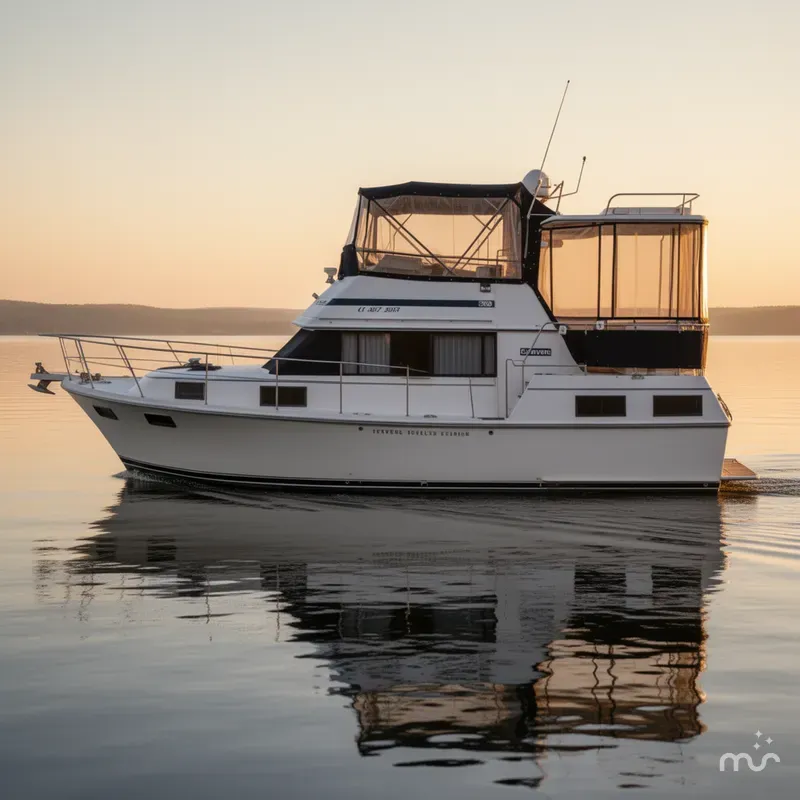 Slide: The Image of Carver 3607 Aft Cabin Motoryacht 1984 - 0