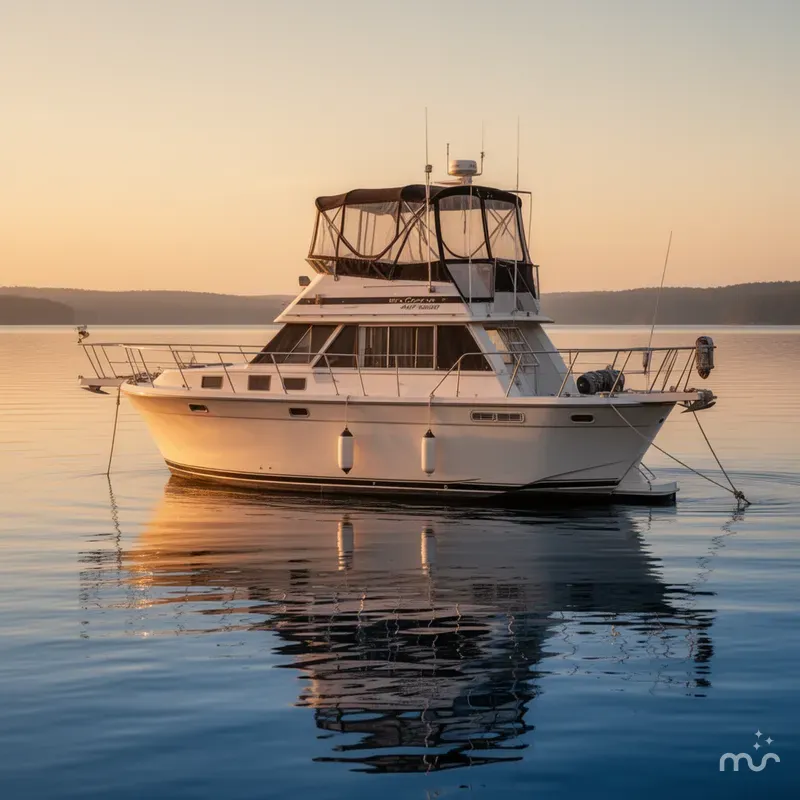 Slide: The Image of Carver 3607 Aft Cabin Motoryacht 1984 - 2
