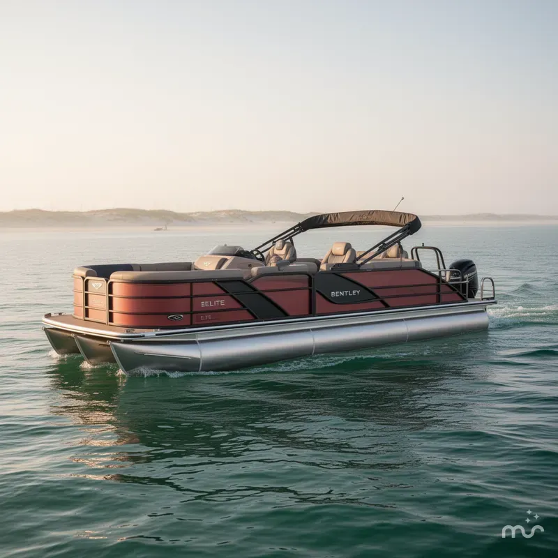 Slide: The Image of Bentley Pontoons Elite 253 Swingback Dual Captain Full Tube 2025 - 0