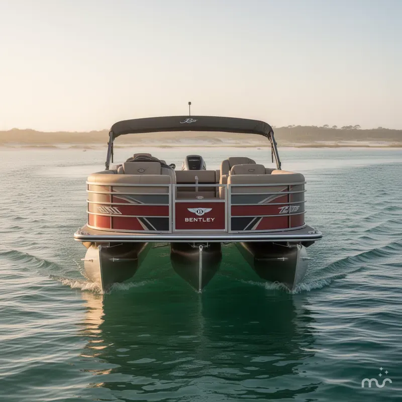 Slide: The Image of Bentley Pontoons Elite 253 Swingback Dual Captain Full Tube 2025 - 2