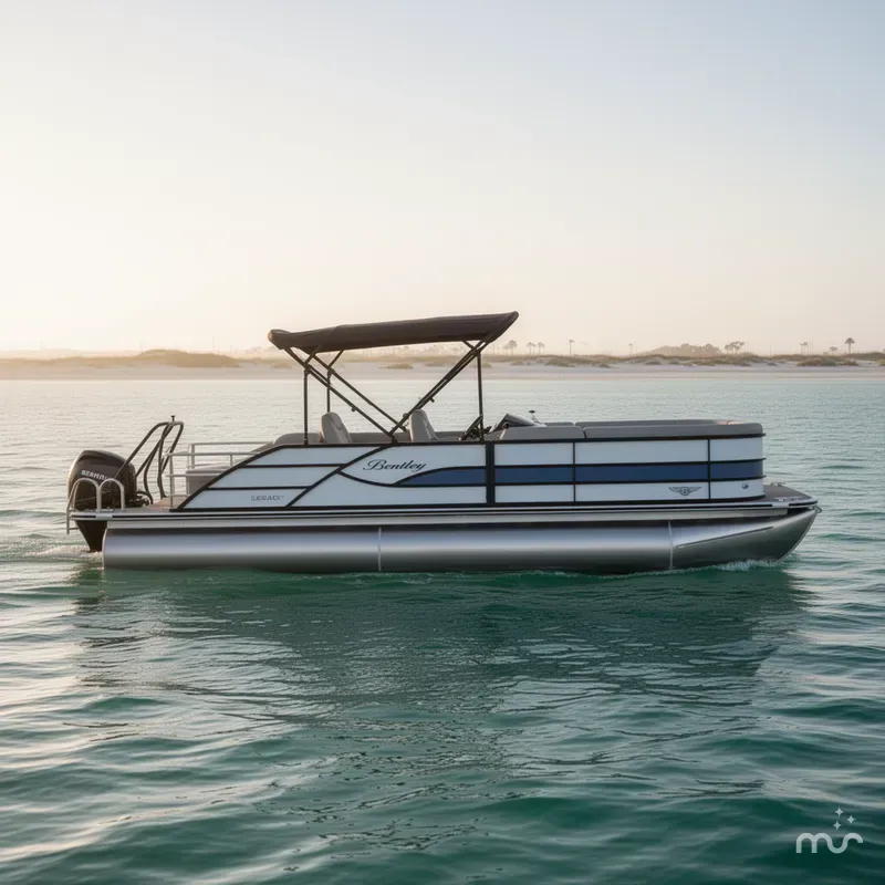 Slide: The Image of Bentley Pontoons Legacy 243 Swingback 3/4 Tube 2025 - 0