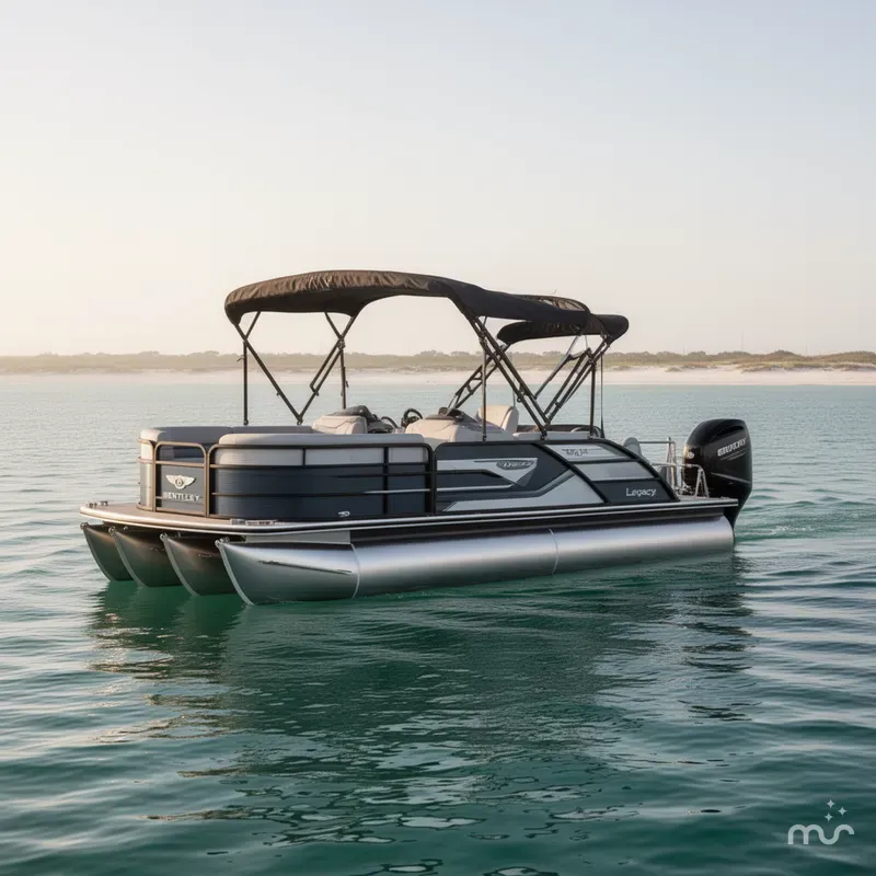 Slide: The Image of Bentley Pontoons Legacy 243 Swingback 3/4 Tube 2025 - 1