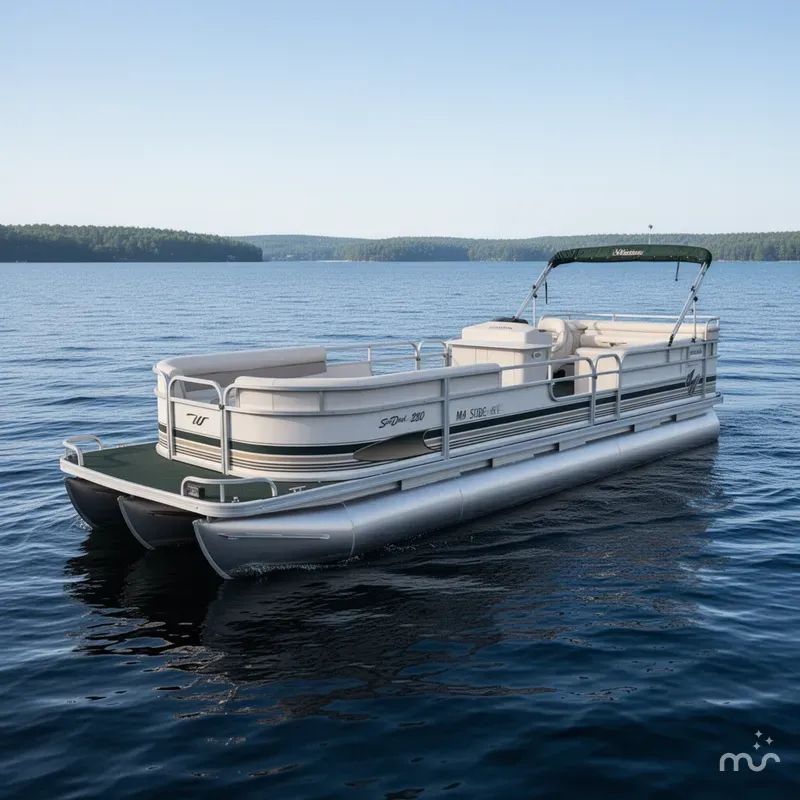 Slide: The Image of Weeres Sundeck 280 TT With 2021 Honda 100HP 4-Stroke EFI 2000 - 1