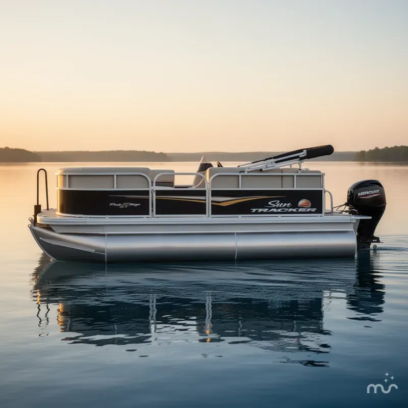 Slide: The Image of Sun Tracker Party Barge 16 DLX 2025 - 1