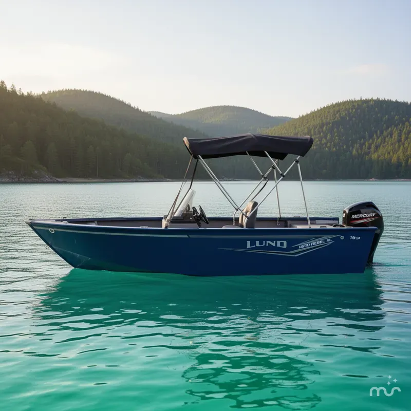 Slide: The Image of Lund Rebel XL 1650 SS w/ 60HP Mercury! 2025 - 2