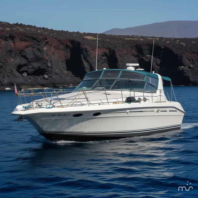 Slide: The Image of Sea Ray 400 Express Cruiser 1995 - 2