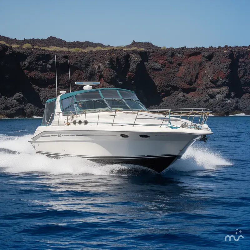Slide: The Image of Sea Ray 400 Express Cruiser 1995 - 4