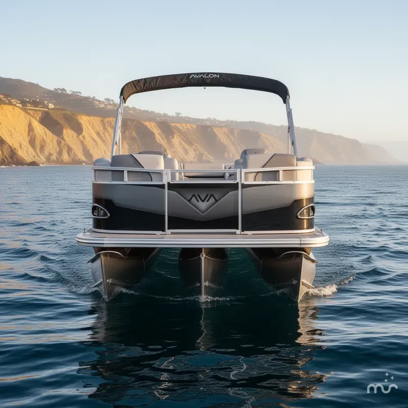 Slide: The Image of Avalon 23' Venture Quad lounger w/ 150HP Mercury! 2025 - 2