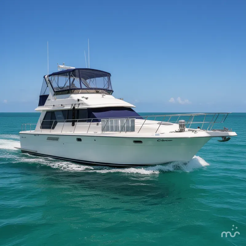 Slide: The Image of Carver 440 Aft Cabin Motor Yacht 1995 - 0