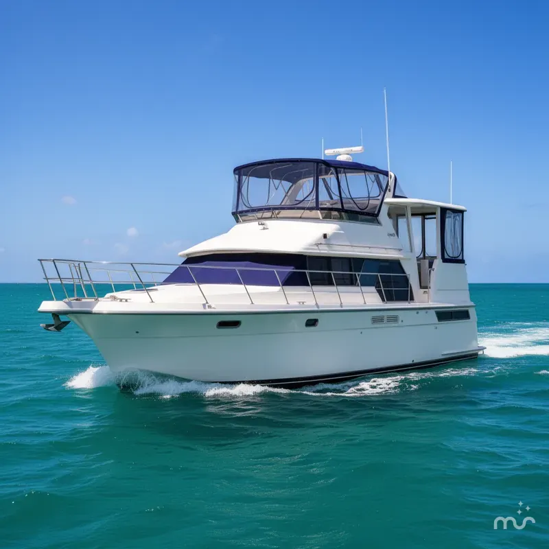 Slide: The Image of Carver 440 Aft Cabin Motor Yacht 1995 - 1