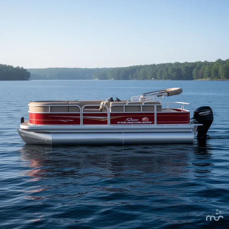 Slide: The Image of Sun Tracker Party Barge 18 DLX 2025 - 0