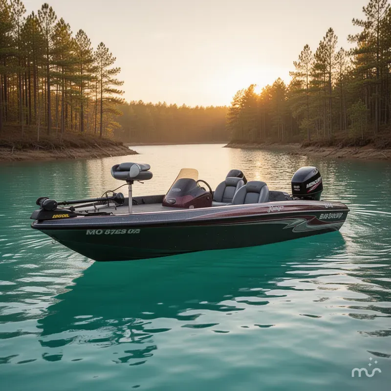 Slide: The Image of Ranger 518 DVS Bass Boat / Mercury 150 Hp Outboard / Rang 1998 - 2