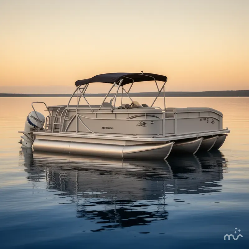 Slide: The Image of JC Manufacturing 26' TRITOON / 300Hp Evinrude Outboard 2009 - 0